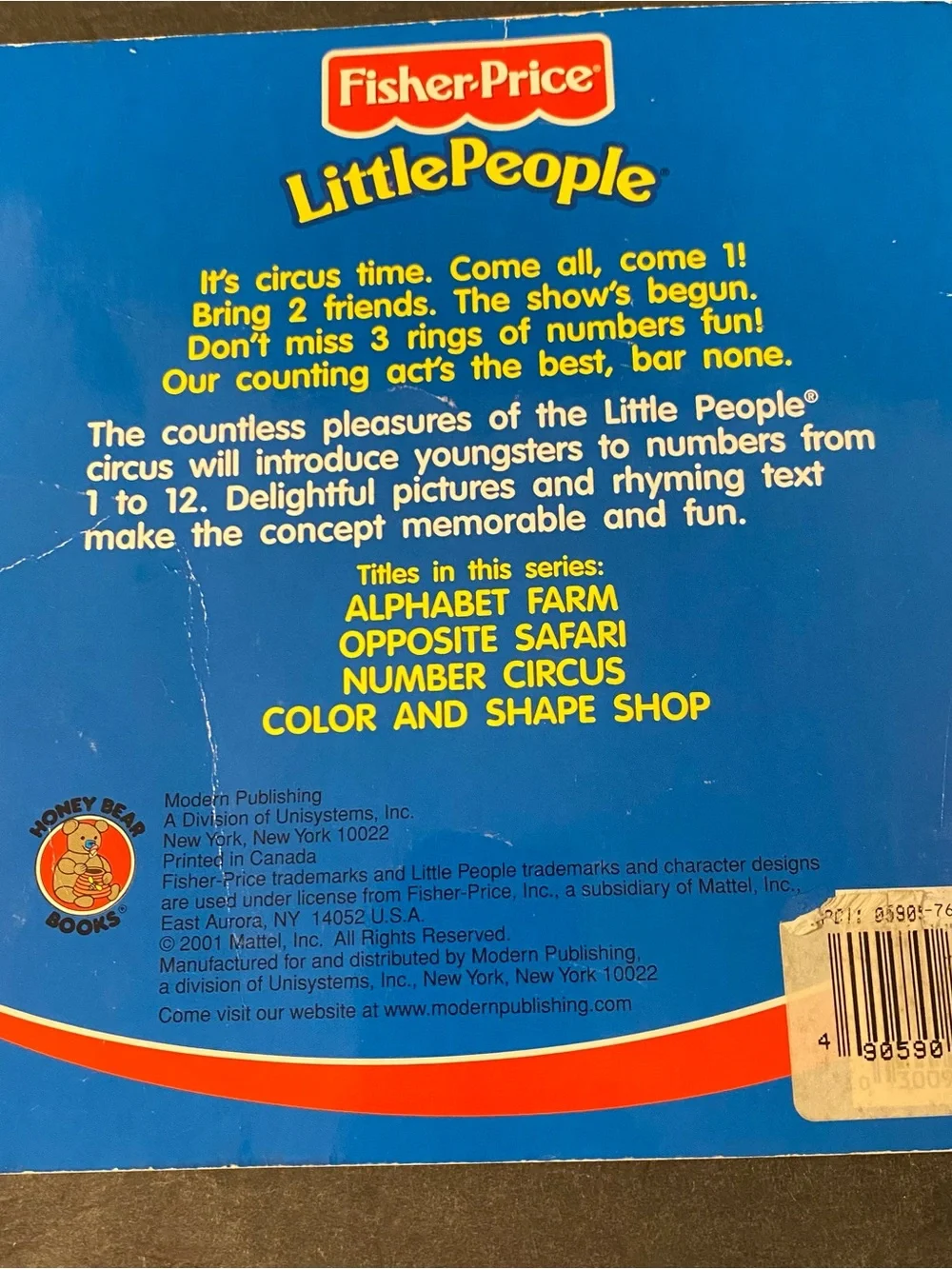 Fisher-Price Little People Paperback Book & Learning Cards Bundle - Vintage